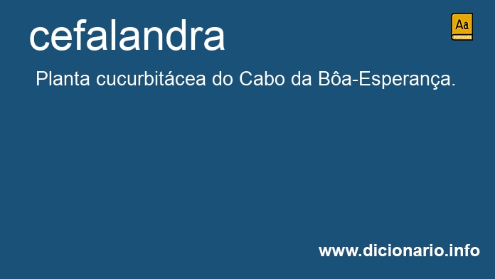 Significado de cefalandra