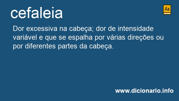 Significado de cefaleia