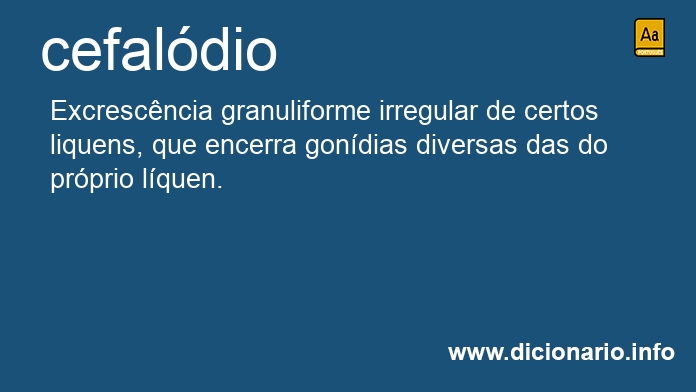 Significado de cefaldio