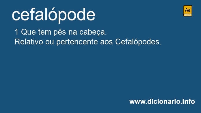 Significado de cefalpode