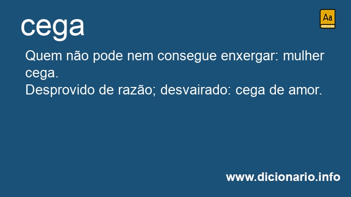 Significado de cega