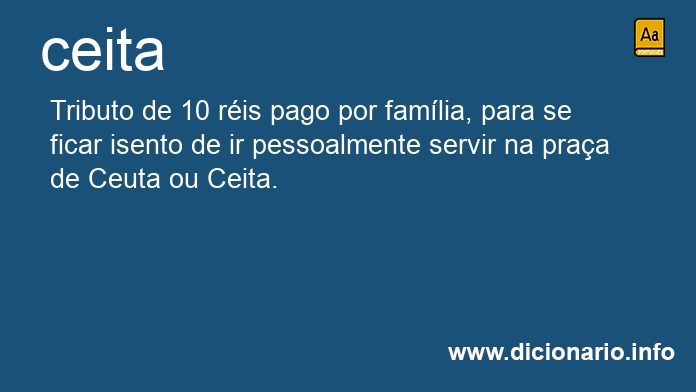 Significado de ceita