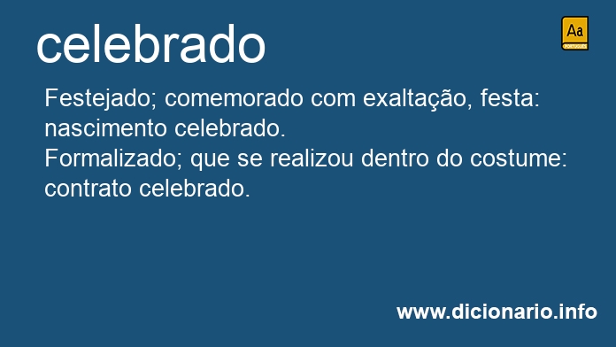 Significado de celebrada