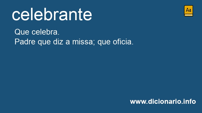 Significado de celebrante