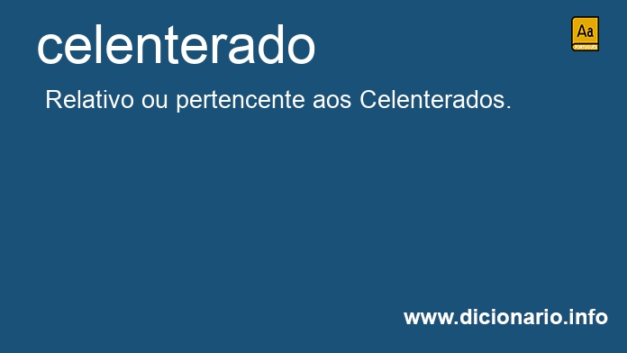 Significado de celenterado