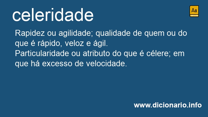 Significado de celeridade