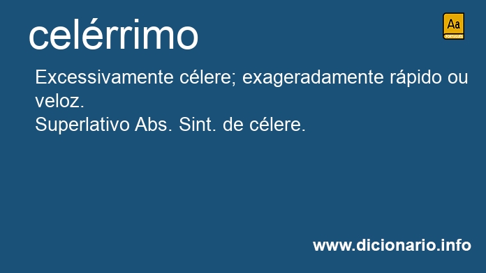Significado de celrrima