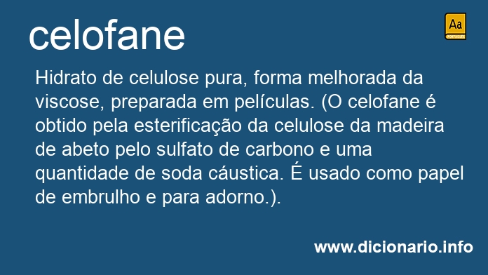 Significado de celofanes