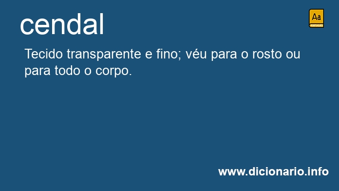 Significado de cendal