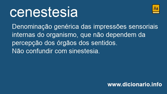 Significado de cenestesia