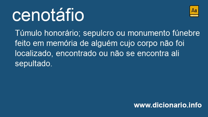 Significado de cenotfios