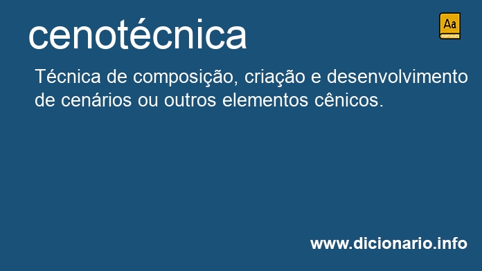 Significado de cenotcnica