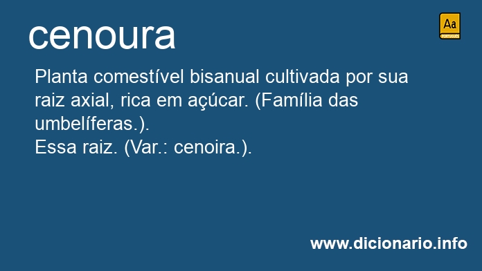 Significado de cenoura