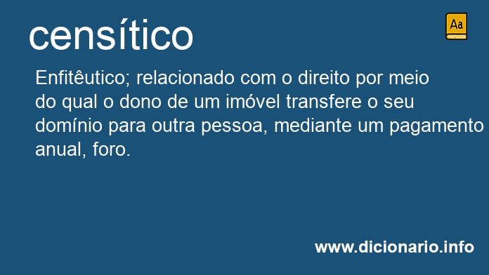 Significado de censtico
