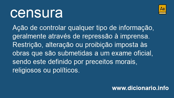 Significado de censura