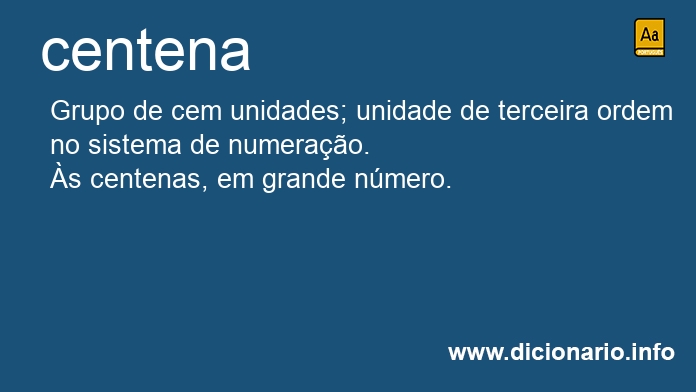Significado de centenas