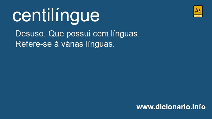 Significado de centilngue