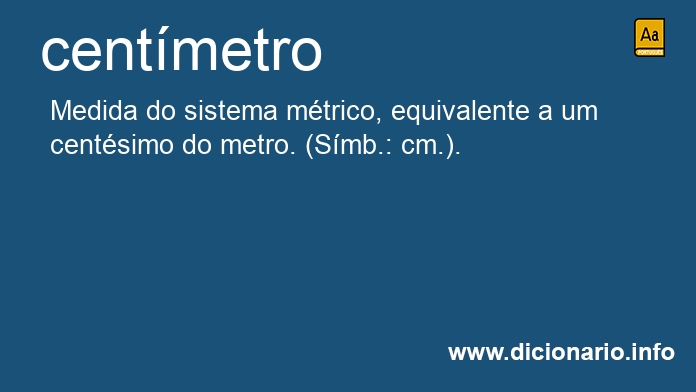 Significado de centmetro