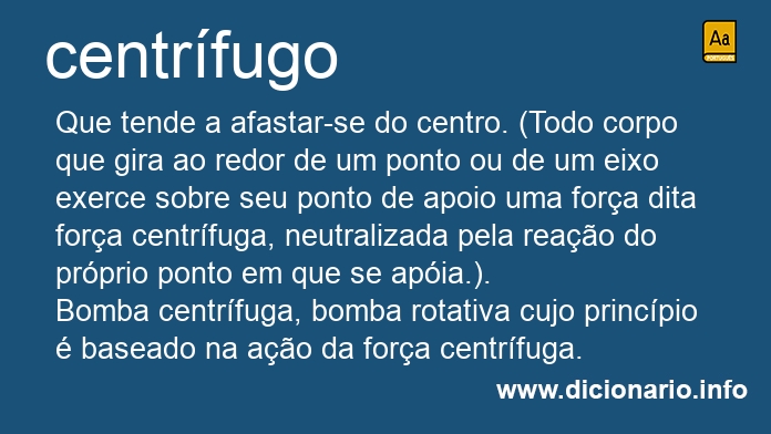 Significado de centrfugos