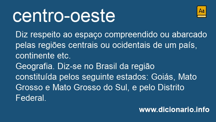 Significado de centro-oeste