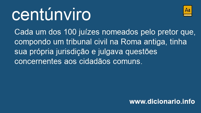 Significado de centnviro