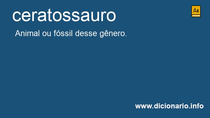 Significado de ceratossauro