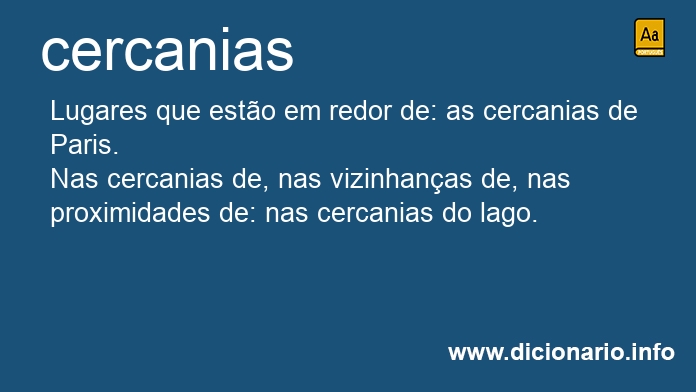 Significado de cercanias