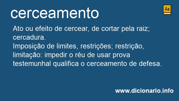 Significado de cerceamentos