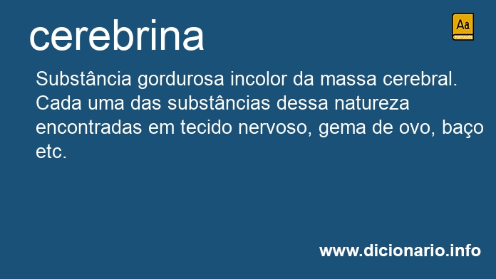 Significado de cerebrina