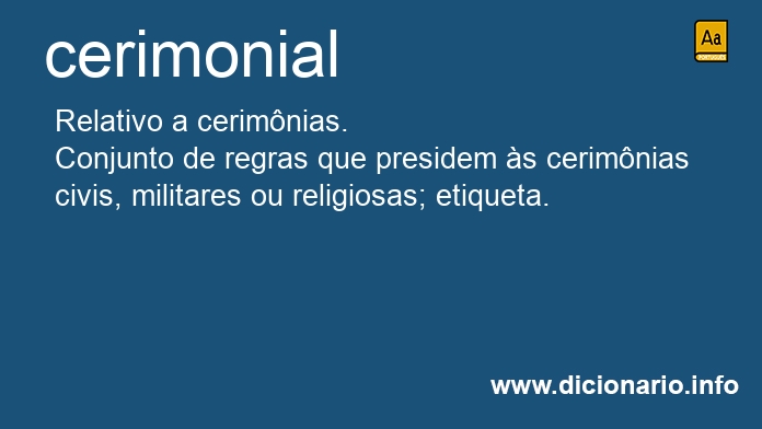 Significado de cerimonial