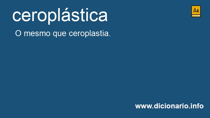 Significado de ceroplstica