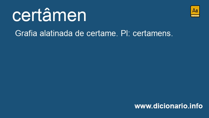 Significado de certmen