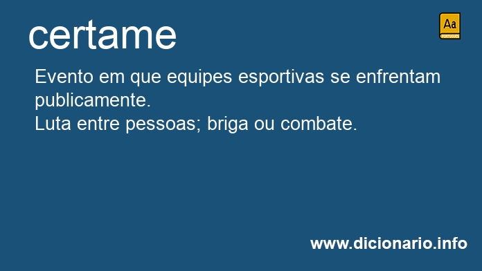 Significado de certames