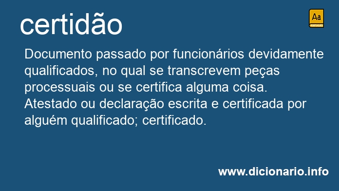 Significado de certido