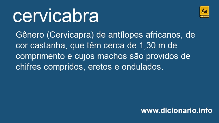 Significado de cervicabra