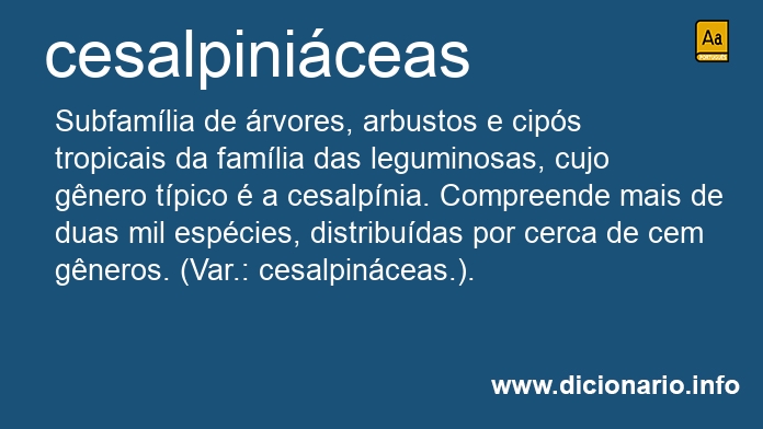 Significado de cesalpiniceas