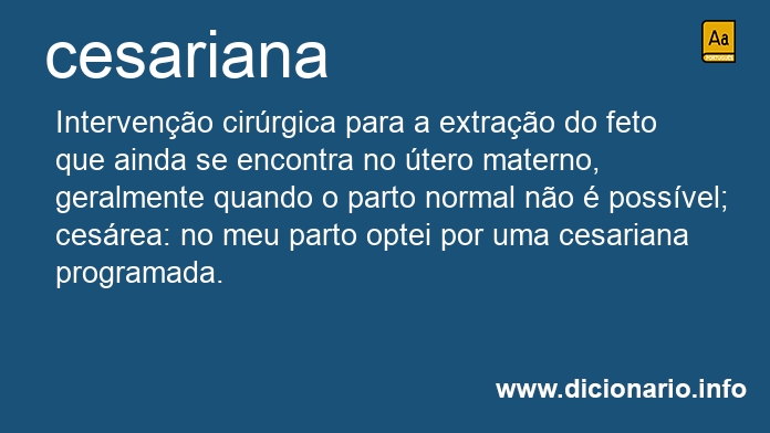 Significado de cesariana