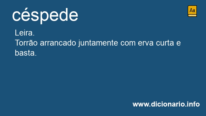 Significado de cspede