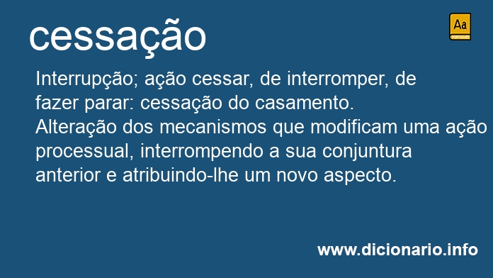 Significado de cessao