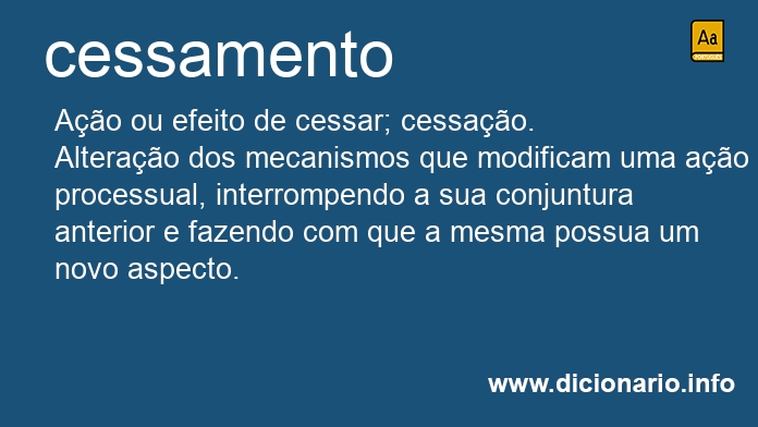 Significado de cessamento