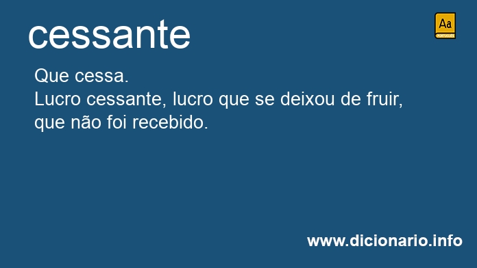 Significado de cessante