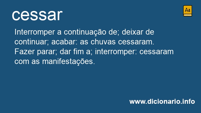 Significado de cessar