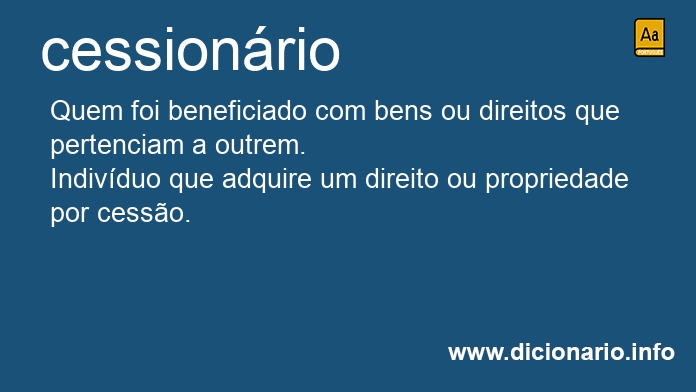 Significado de cessionria