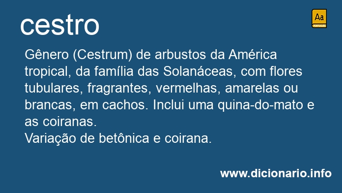 Significado de cestro