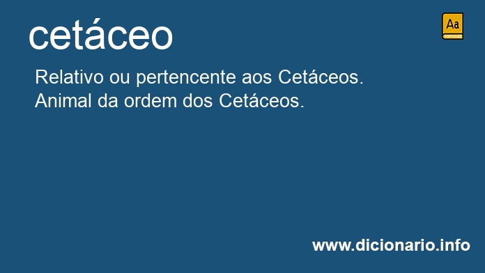 Significado de cetceo