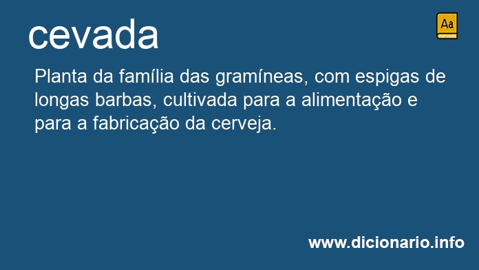 Significado de cevada