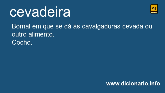 Significado de cevadeira