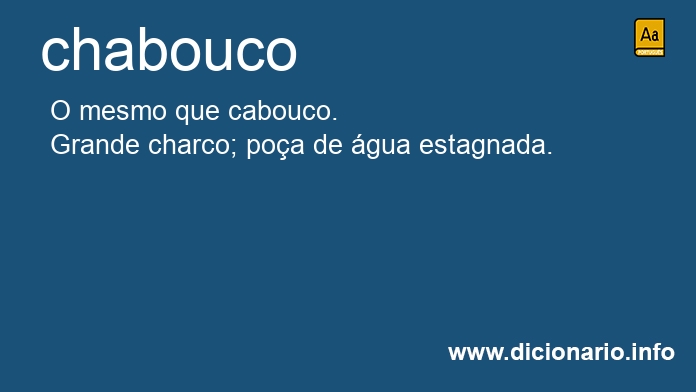 Significado de chabouco