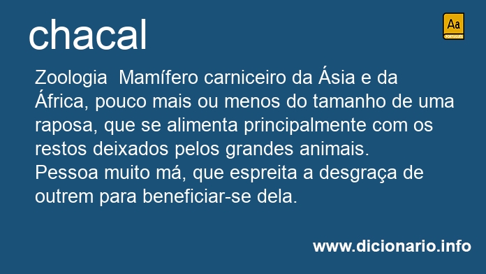 Significado de chacais