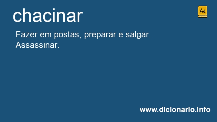 Significado de chacinar